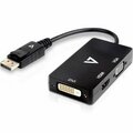 V7 0.3 ft. Display Port Adapter Male-Female to VGA, HDMI or DVI V7DP-VGADVIHDMI-1N